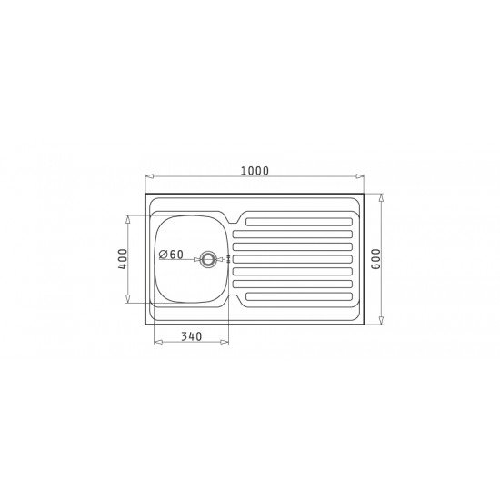 Pyramis International 1B 1D (100x60) (100103601) επικαθήμενος νεροχύτης Pyramis International 1B 1D (100x60) (100103601) επικαθήμενος νεροχύτης