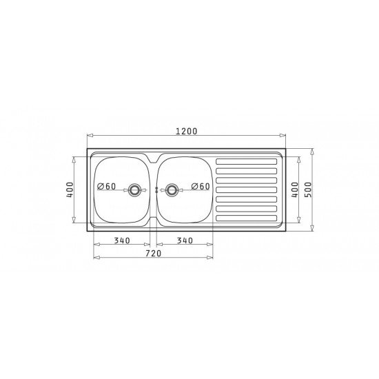 Pyramis International 2B 1D (120x50) (100103701) επικαθήμενος νεροχύτης Pyramis International 2B 1D (120x50) (100103701) επικαθήμενος νεροχύτης