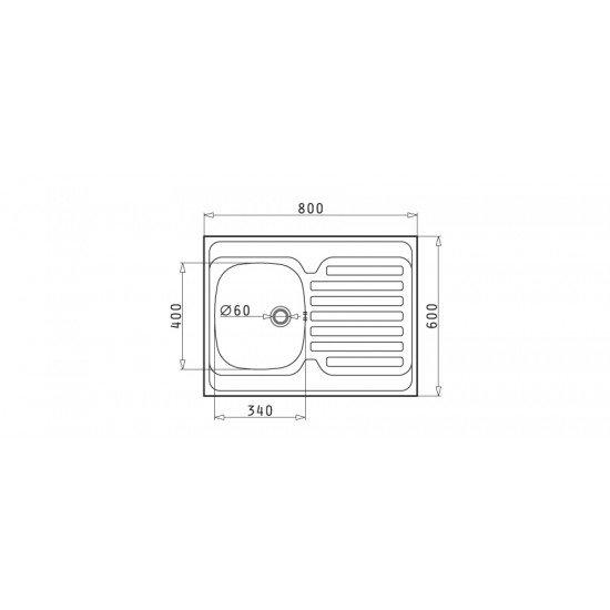 Pyramis International 1B 1D (80x60) (100106901) επικαθήμενος νεροχύτης Pyramis International 1B 1D (80x60) (100106901) επικαθήμενος νεροχύτης