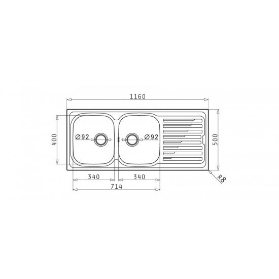 Pyramis Amaltia 2B 1D (116x50) (107132601) ένθετος νεροχύτης αντιστρεφόμενος Pyramis Amaltia 2B 1D (116x50) (107132601) ένθετος νεροχύτης αντιστρεφόμενος