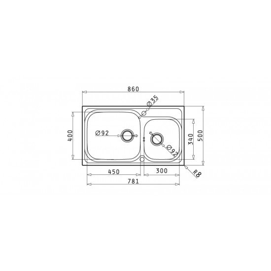 Pyramis Amaltia Plus 2B (86x50) (107132901) ένθετος νεροχύτης Pyramis Amaltia Plus 2B (86x50) (107132901) ένθετος νεροχύτης