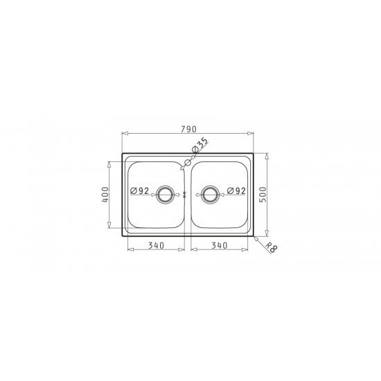 Pyramis Athena Extra 2B (79x50) (107153101) ένθετος νεροχύτης Pyramis Athena Extra 2B (79x50) (107153101) ένθετος νεροχύτης