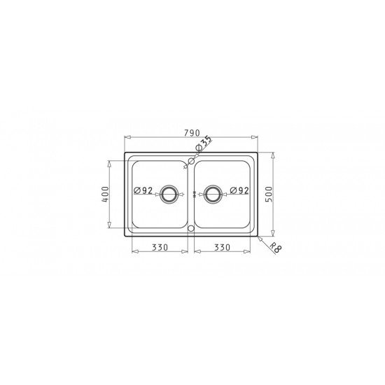 Pyramis Alea 2B (107157601) ένθετος νεροχύτης Pyramis Alea 2B (107157601) ένθετος νεροχύτης