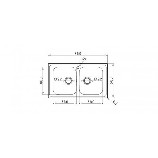 Pyramis Athena Extra 2B (86x50) (107162401) ένθετος νεροχύτης Pyramis Athena Extra 2B (86x50) (107162401) ένθετος νεροχύτης