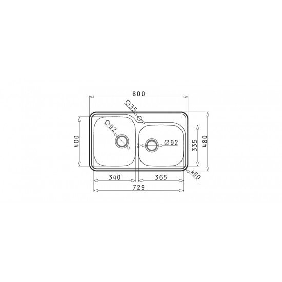 Pyramis Space Mini 2B (107158501) ένθετος νεροχύτης Pyramis Space Mini 2B (107158501) ένθετος νεροχύτης