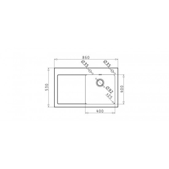 Pyramis Crystalon 1B 1D Black (109501830) ένθετος νεροχύτης με δεξιά γούρνα Pyramis Crystalon 1B 1D Black (109501830) ένθετος νεροχύτης με δεξιά γούρνα